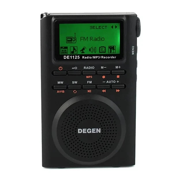 

DEGEN DE1125H Radio FM AM MW SW Radio Multiband MP3 E-Book Digital Radio Receiver 4GB DE1125H