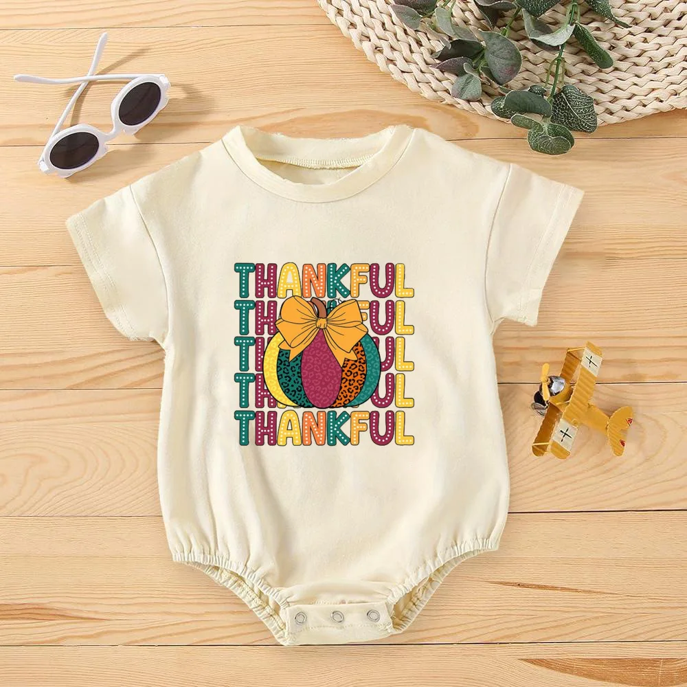 In My Pumpkin Spice Era Retro Natural Baby Bubble Romper Fall Toddler Funny Thanksgiving Day Bodysuit Infant Outfit