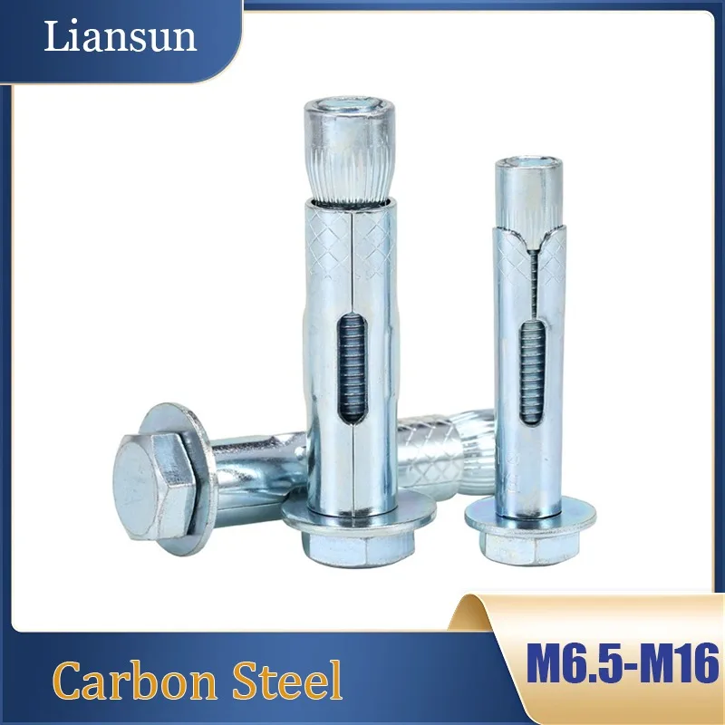 Carbon Steel External Hexagon Expansion Screw Sleeve Concrete Anchor Bolt M6.5 M8 M10 M12 M16 For Deceleration Strip Ground Lock