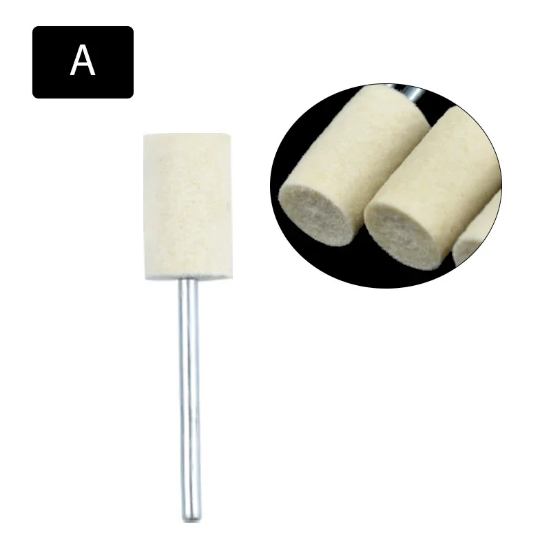 24 Pcs 2.35mm Shank Wool Felt Polishing Bars, Mounted Points Mirror Polish