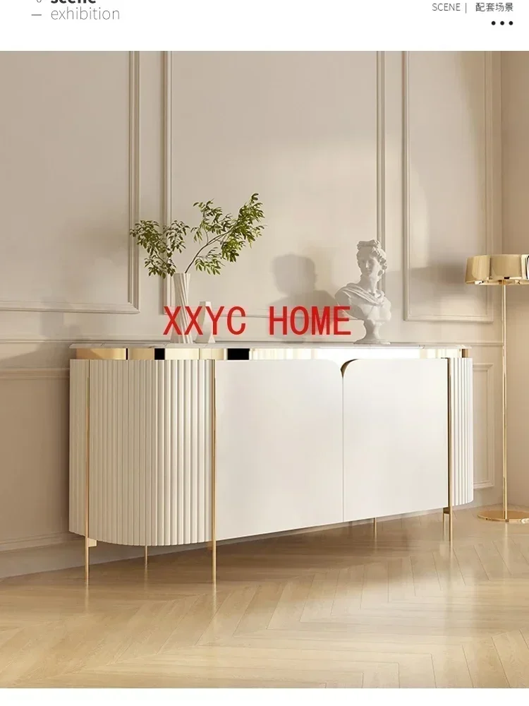 Итальянский входной шкаф, светильник, роскошный шкаф для обуви, простой современный сервант, каменная пластина