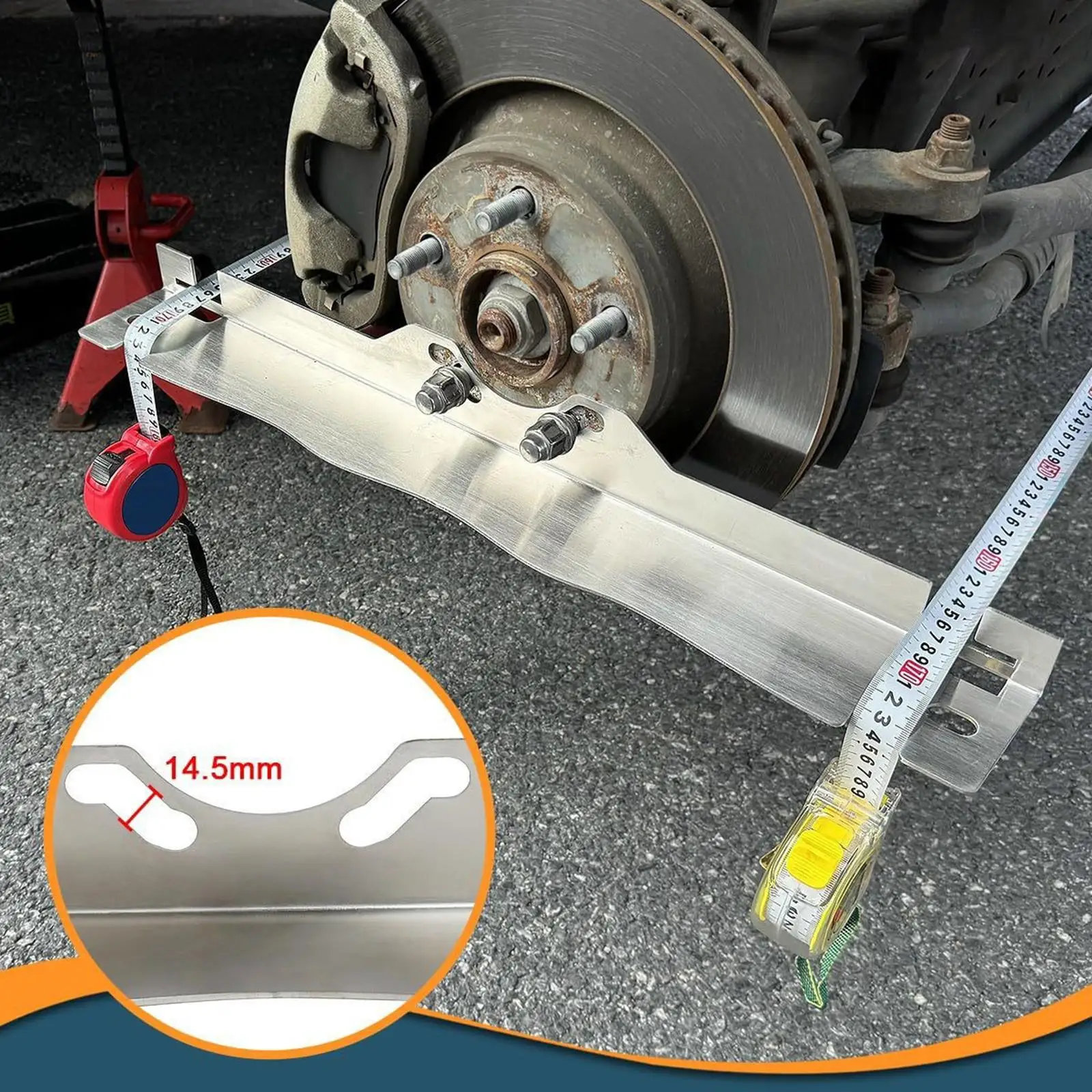 Heavy Duty Wheel Alignment Tool Plate Upgraded Stainless Steel Toe Alignment Tool with Hanging Hole Positioning Accurate Measure