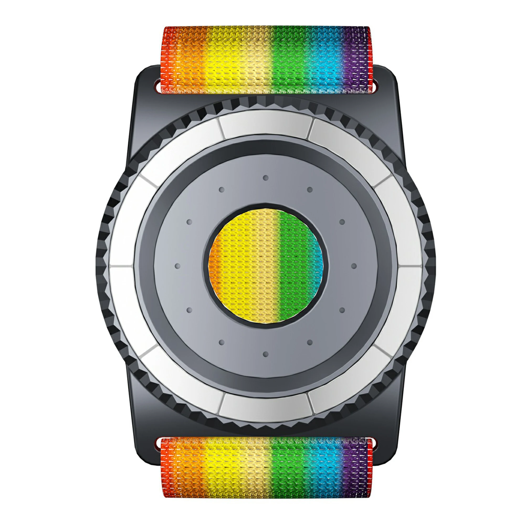 Universal Phone Holder Wrist Strap Aromatherapy Stand - Electroplated Grey + Rainbow