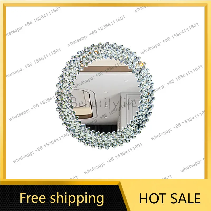 Zj. French light luxury American retro fitting mirror makeup dressing table glass mirror