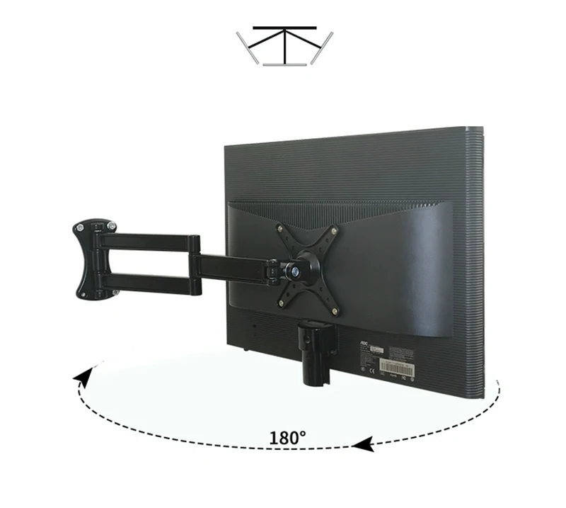 Imagem -02 - Liga de Alumínio Retrátil Monitor Holder Braço 360 Graus Rotação Completa do Braço Lcd Led Flat Panel tv Wall Mount 1427 Cy05