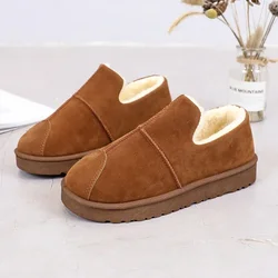 2024 Snow Boots Women's Short Tube Thickened Cotton Shoes Non-slip Winter New Shoes Student Women's Shoes  Black Boots