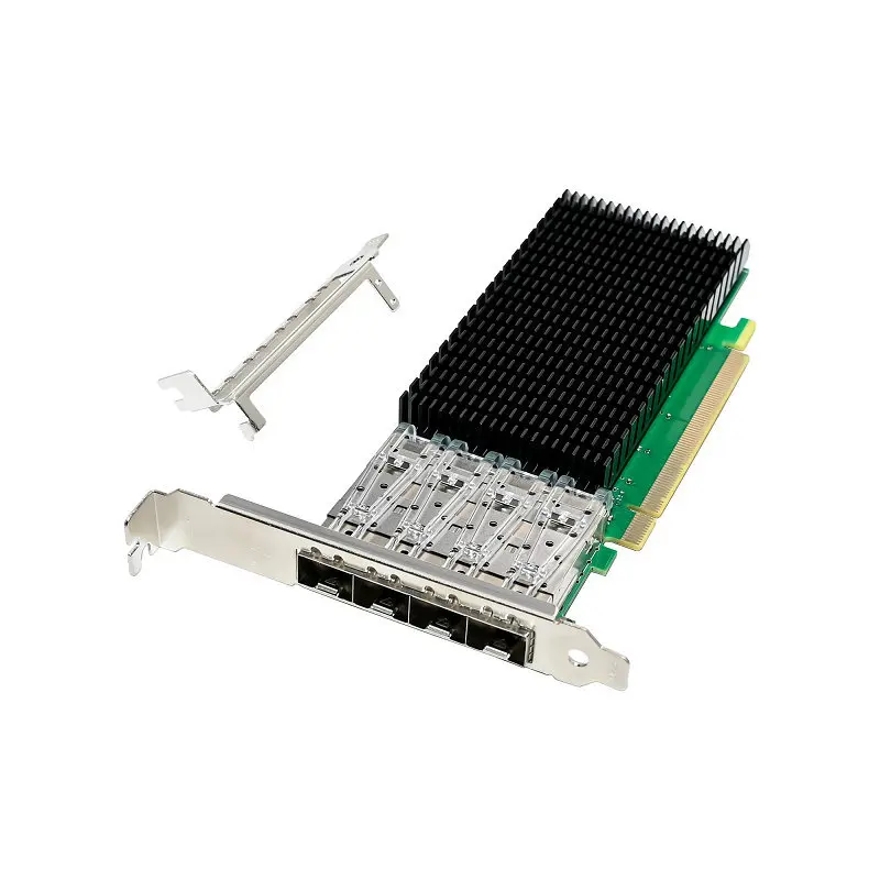 PCI-E 4.0 25G 10G Fiber Optic Network Card E810-XVDA4 Desktop Server SFP28 Module