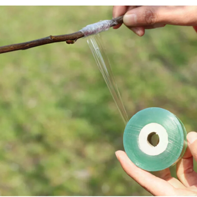 2cm*100m Nursery Grafting Tape Roll Stretchable Self-Adhesive Degradable Parafilm Plant Tape Pruning Grafting