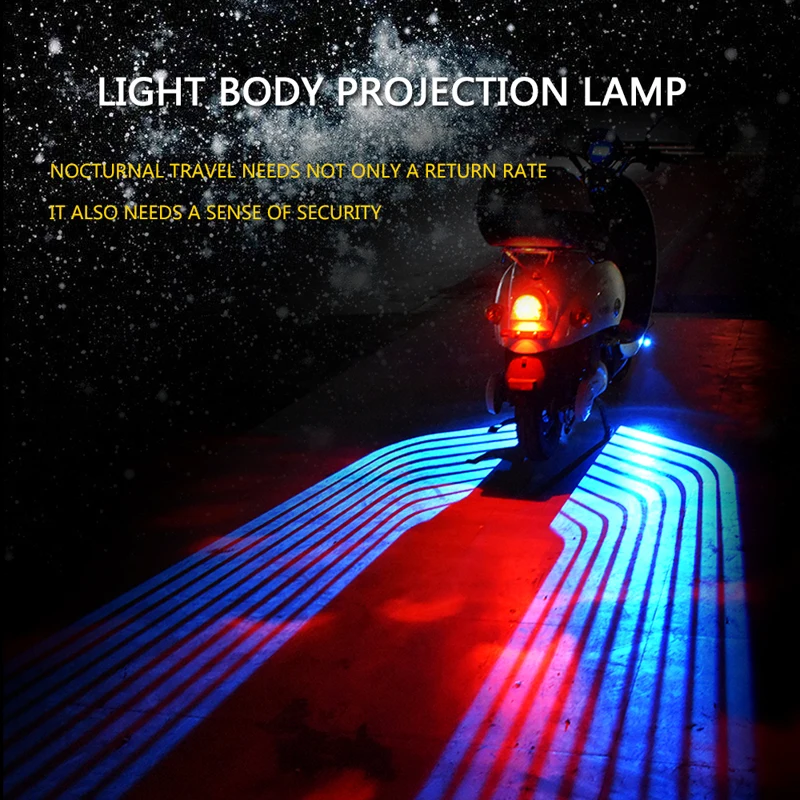 2Pcs/Pair Angel Wings Light LED Welcome Lamp Projector Ghost Shadow Puddle For Motorcycles