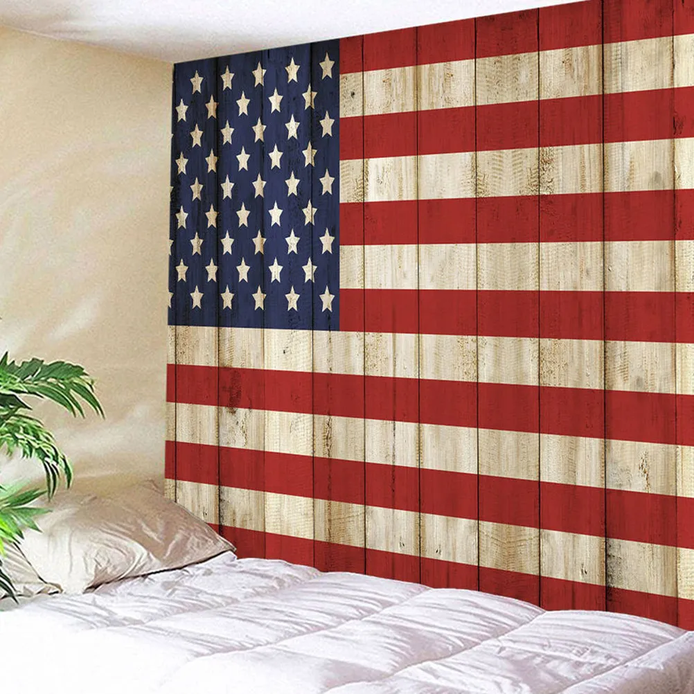 150x130cm American Flag Theme Backdrop High Detail Polyester Photo Background Ideal for Studio Home School Office Patriotic