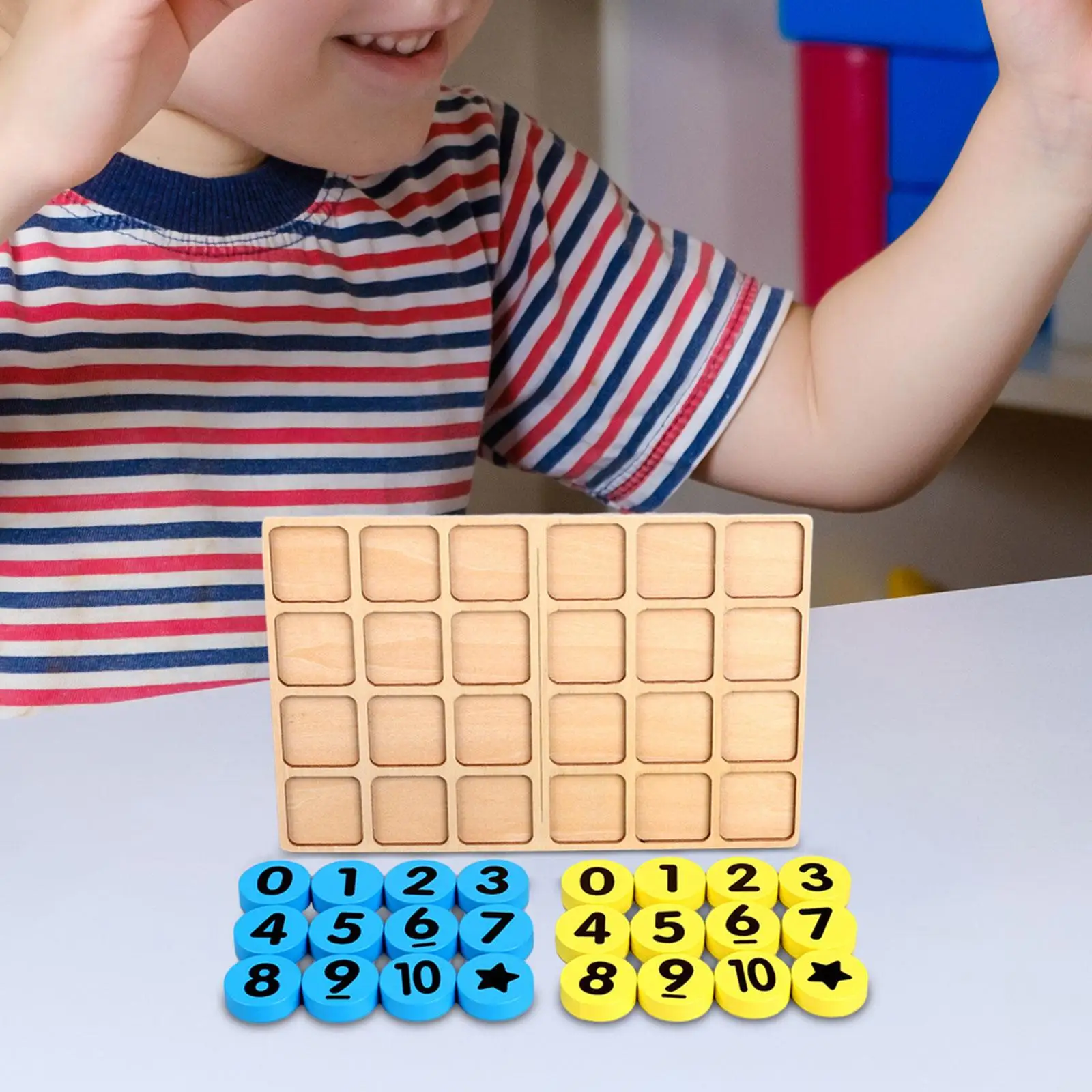 Number Game Number Math Toys Brain Teaser Development Activity Early Learning Board Game for Age 3 4 5 6 Boys Girls Children