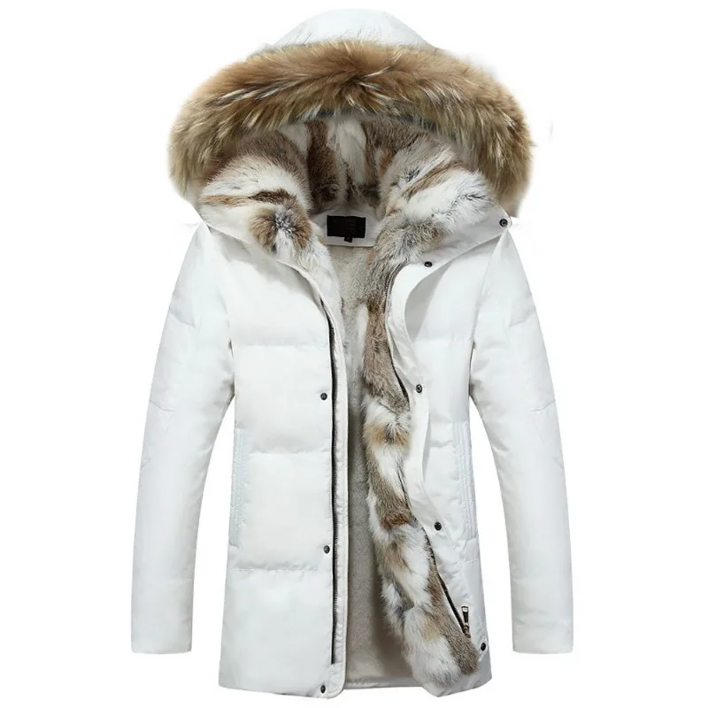 Chaquetas con forro polar cálido con capucha y cuello de piel para hombre, abrigos para hombre, abrigo de invierno con capucha, chaqueta acolchada impermeable, chaqueta cálida de invierno