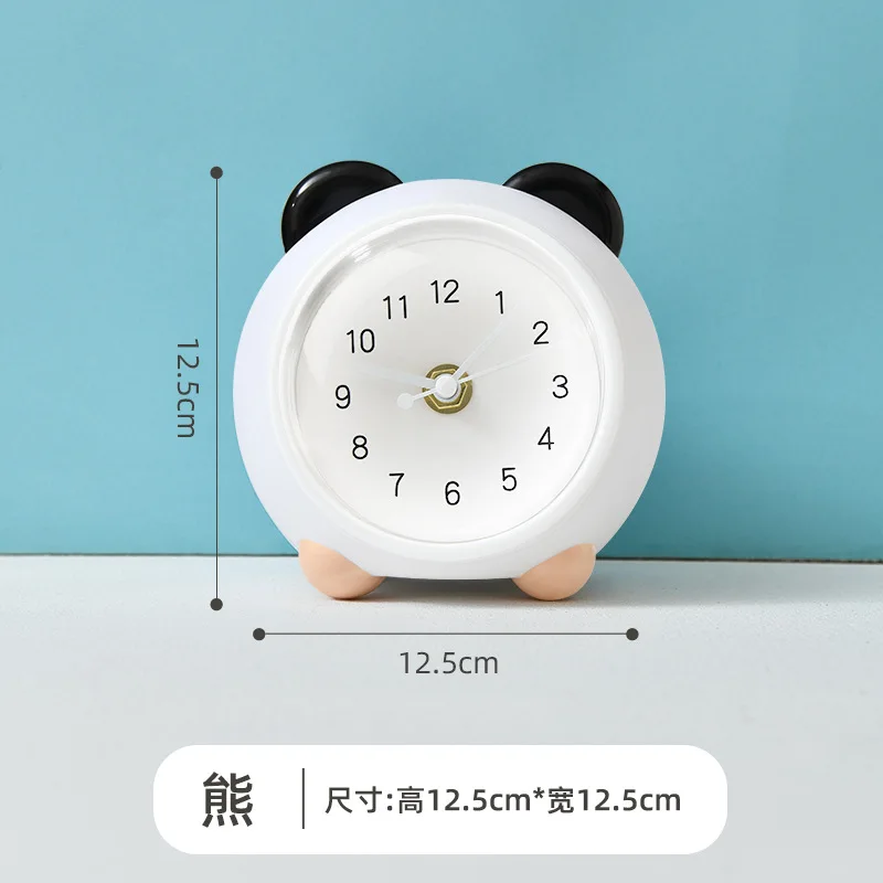 Cartoon Noctilucent Desk Clock Mute Nightstand Alarm Clock Piggy Bank Student Digital Clock Restaurant  Watch Desktop Gadgets