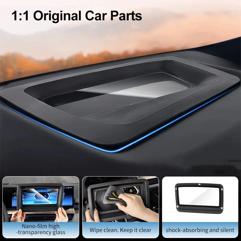 Car HUD Protective Cover Head-Up Display Dust Cover Frame Windshield Accessories Car-styling for BYD Tang Tan EV MK2 2019~2024