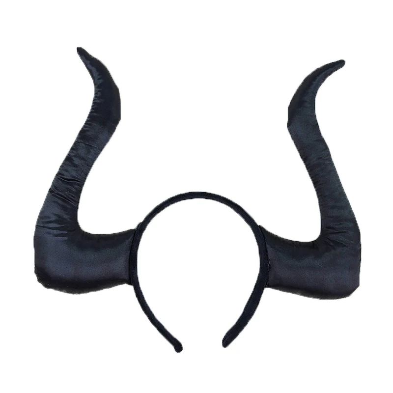 Kids Animal Headband Bull Horned Devil Headband Halloween Party Cosplay Props Decorated Bull Devil Headband image 5