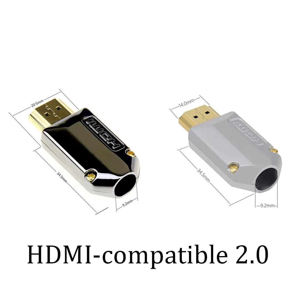 

1Pcs HDMI-compatible 2.0 Connector Plug High Speed Cable Gold Plated Connector DIY HD Cable Computer TV Plug Male Connector