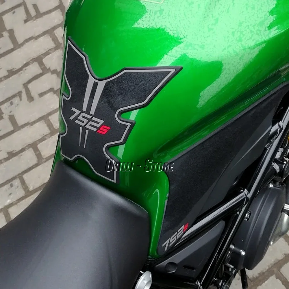 Benelli 752 S aksesori motor Tankpad, Stiker bantalan tangki Anti-slip, alas traksi samping pelindung untuk Benelli 752 S 752 s 752 S