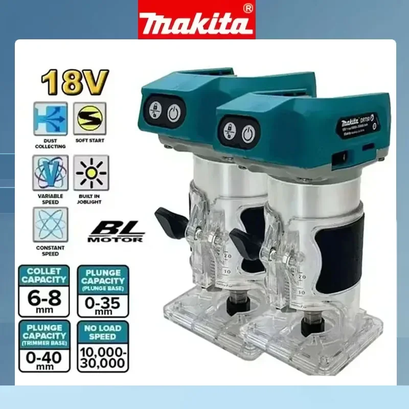 

Makita DRT50 Cordless Trimmer Rechargeable Trimming Machine Brushless Slotting Tool Milling Woodwork Engraving Machine
