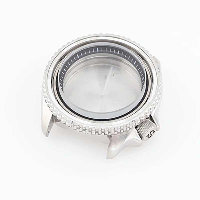 42mm Black SKX007 Men's Mechanical Stainless Steel Diver Watch Case Mineral Glass for  Mod NH35 NH36 Movement Replacement P