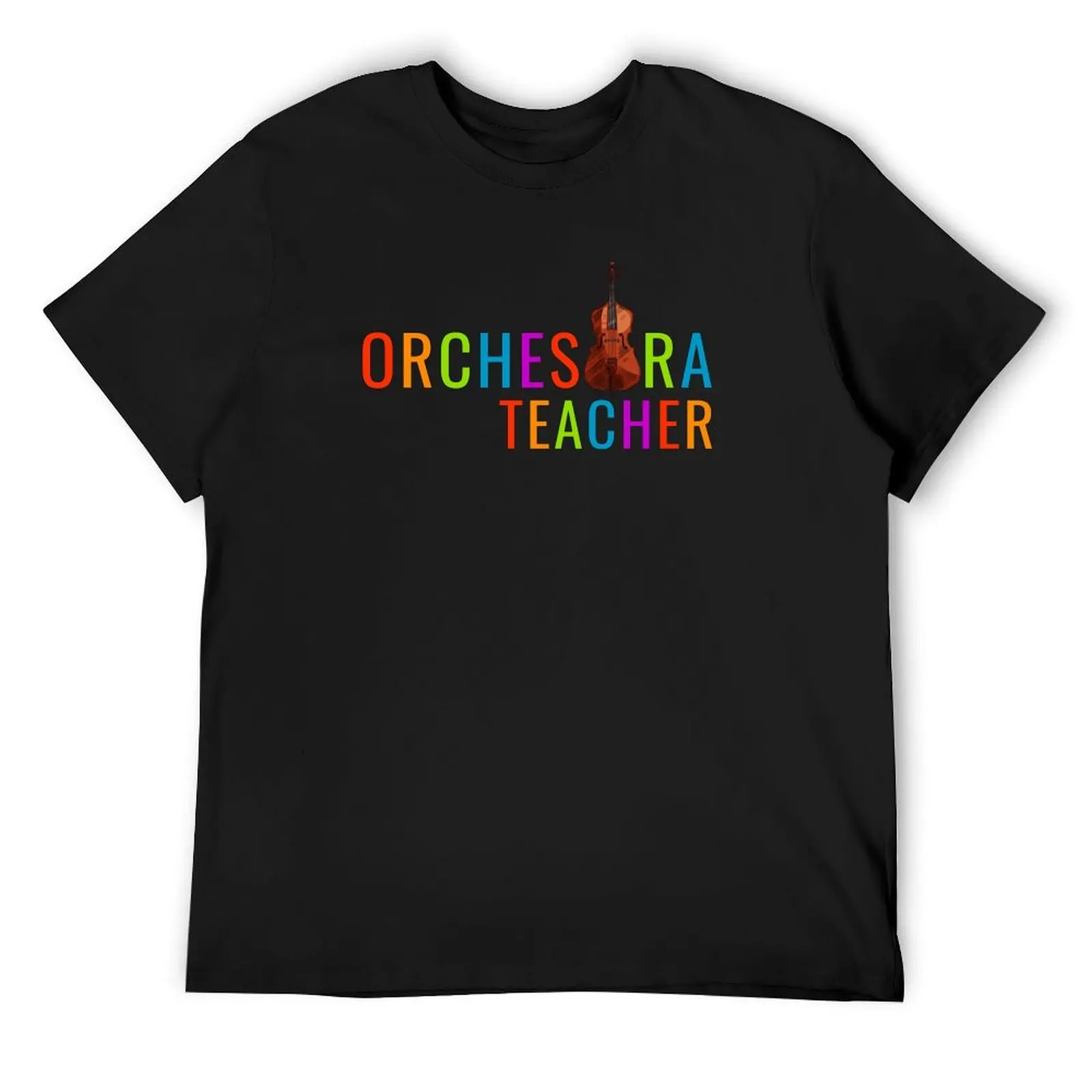 

Orchestra Teacher String Bass Shirt with Rainbow Text T-Shirt Anime t-shirt plus size tops blue lock luxury clothes men