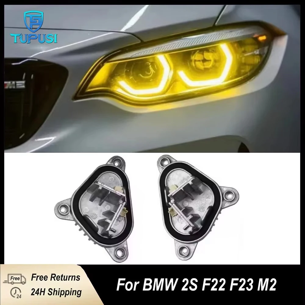 Image of M2 Gelbe DRL Angel Eyes für 2018 2019 2020 BMW 2er F23 F22 F87 LCI 230i 220i M240I DRL LED-Modul Tagfahrlicht