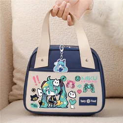 Hatsune Miku Lunch Bag Kawaii Insulated Bento Pack portatile borsa da pranzo per studenti di grande capacità campeggio Picnic borse per alimenti