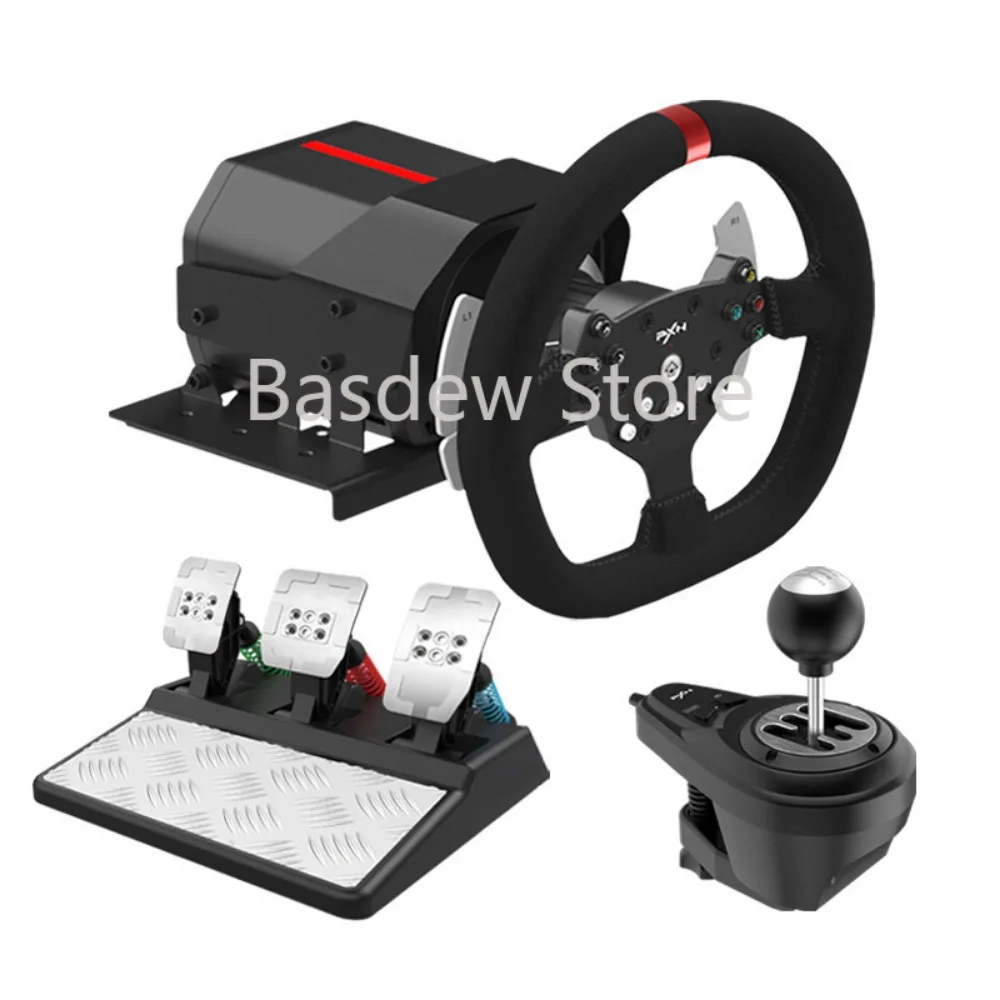 compatible PC  PXN-V10 force feedback racing game steering wheel 900-degree