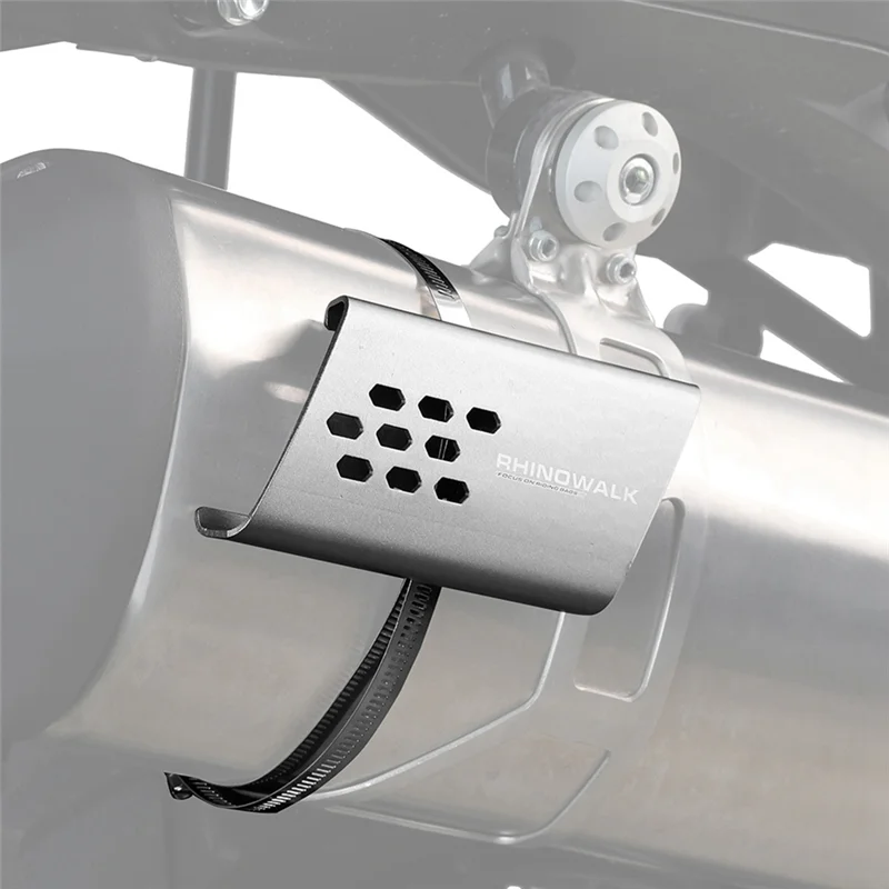 Rhinowalk Protezione per tubo di scarico moto Copertura scudo termico Protezione motore universale Accessori copertura antiscottatura XY