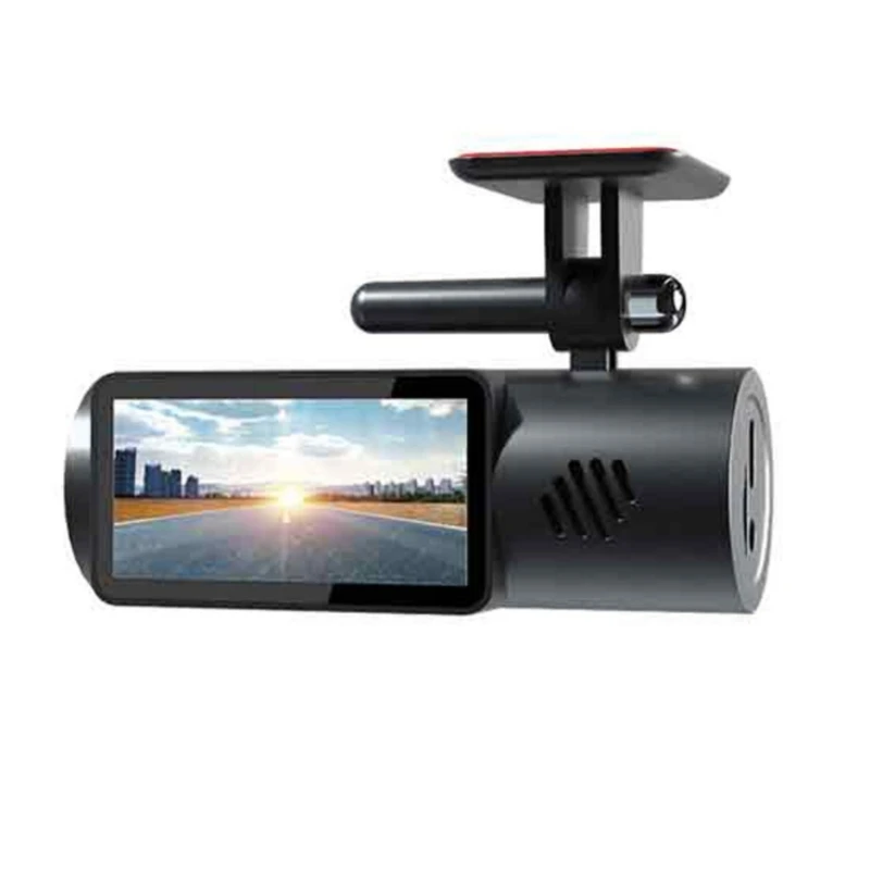 Car Dashcam 1.97in IPS Screen Camera Parking Double Camera Front and Rear Automotive Recorder