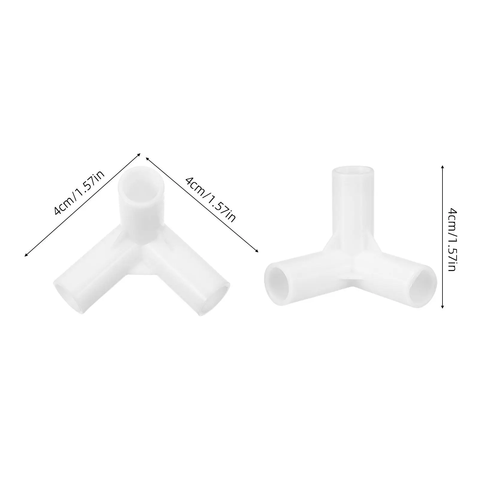 Plastic Closet Rod Connectors 20Pcs 90 Degree 3 Way Wardrobe Rack Joints for 12mm Tubes Shelf Storage