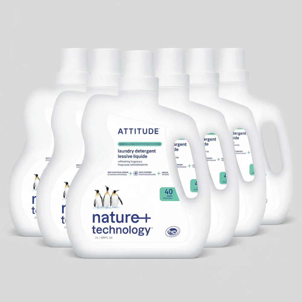 

EWG Verified Liquid Laundry Detergent, Plant-Based Vegan Soap, HE Compatible, Mountain Fresh Scent, 40 Loads (Pack of 6)