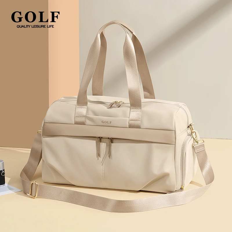 

GOLF Travel Bag Hand Luggage Women Duffle Bag with Shoe Compartment Foldable Nylon Travel Handbag Lightweight Dry Wet Separation