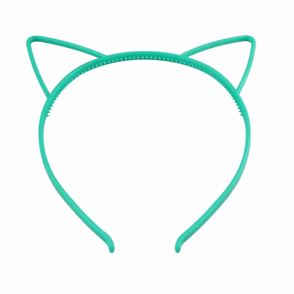 Solid Candy Colour Color Plastic Cat Ear Tiara Princess Headband Hair band With Teeth girls kids Hair Accessories