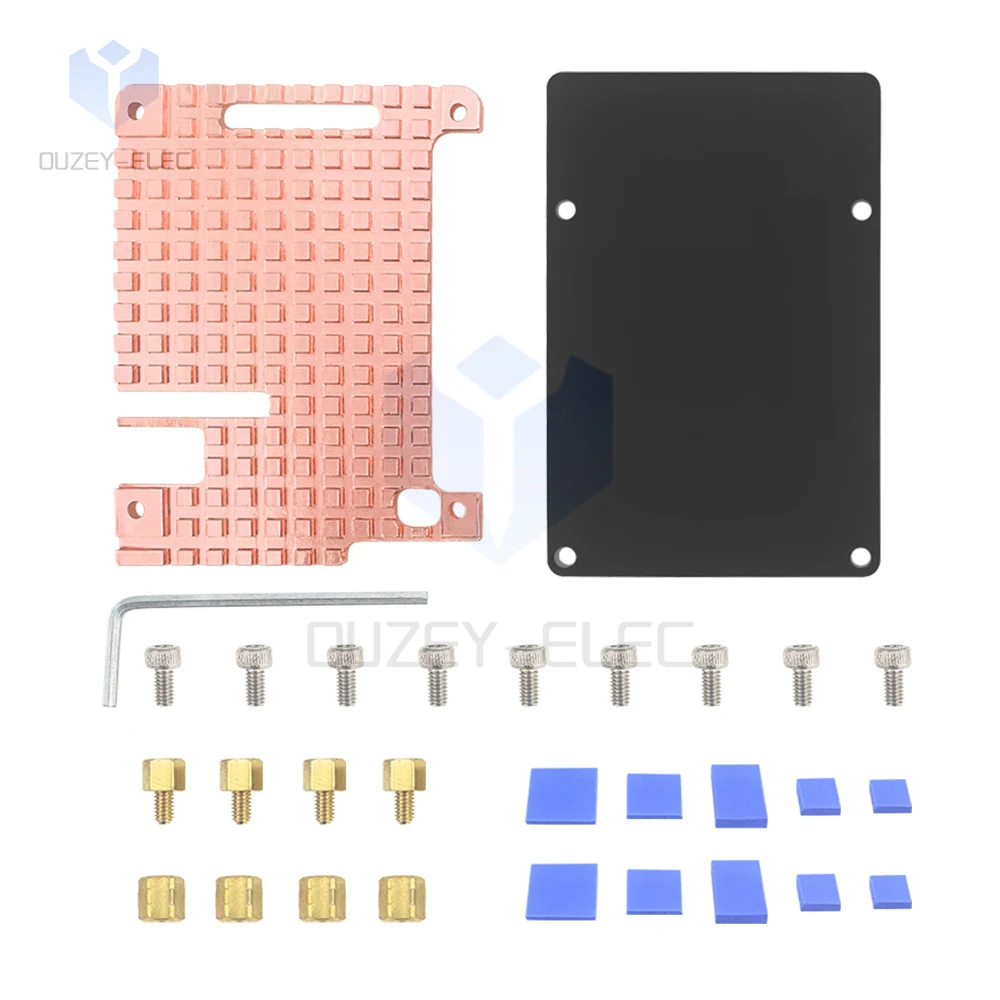 Development Board Case Pure Copper Heatsink Microcomputer Motherboard Cooler For Raspberry Pi 4B Module