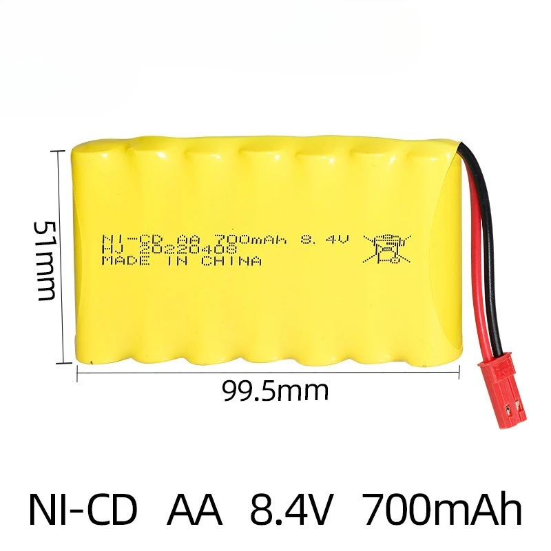 New High Quality Replaceable 8.4V 700mAh Ni-CD Battery for Rc Car Tanks Trains Robot Boat Gun Toys AA 8.4v Rechargeable Battery