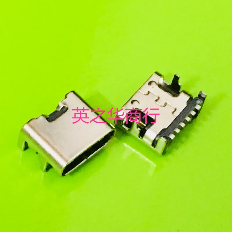 

30 шт. оригинальная новая розетка Type-C 6P SMD USB-3.1, простая розетка с 4 фиксированными контактами, разъем для зарядки MICRO