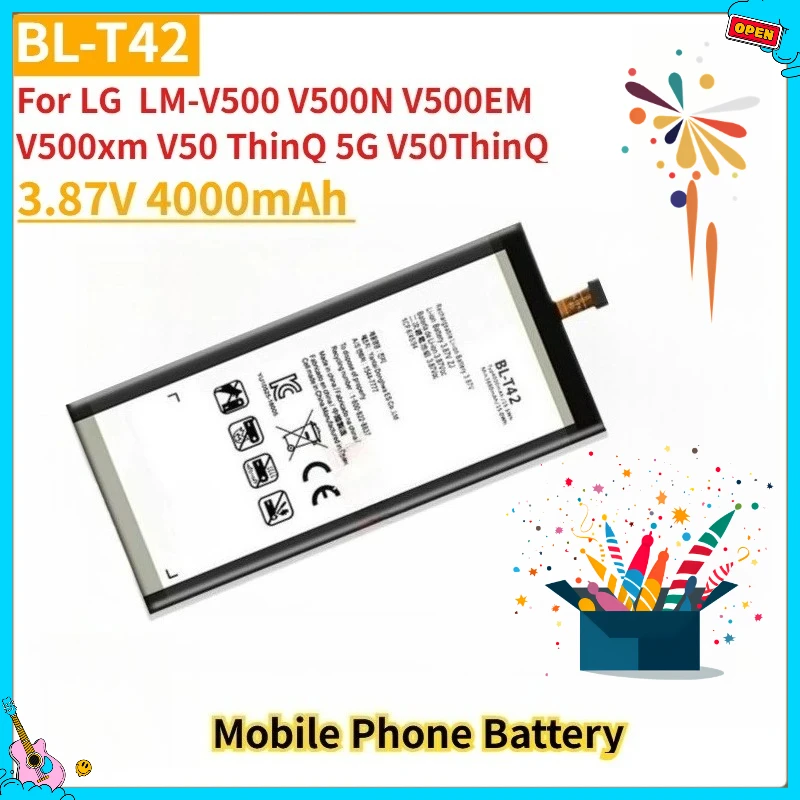 

New Replacement Mobile Phone Battery BL-T42 3.87V 4000mAh for LG LM-V500 V500N V500EM V500xm V50 ThinQ 5G V50ThinQ