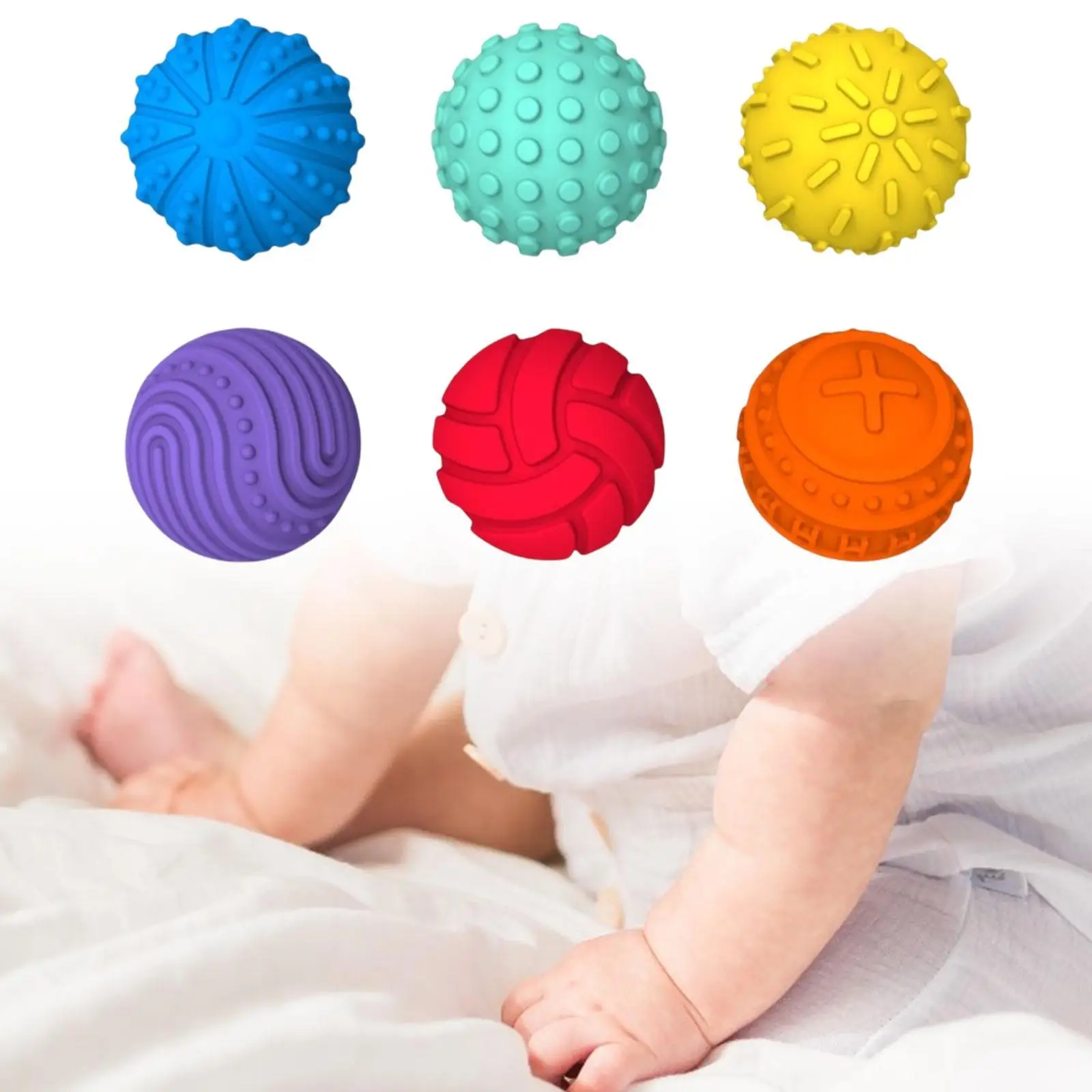 6 Pieces Sensory Balls Toy Educational Textured for Party Favors Teens Gifts