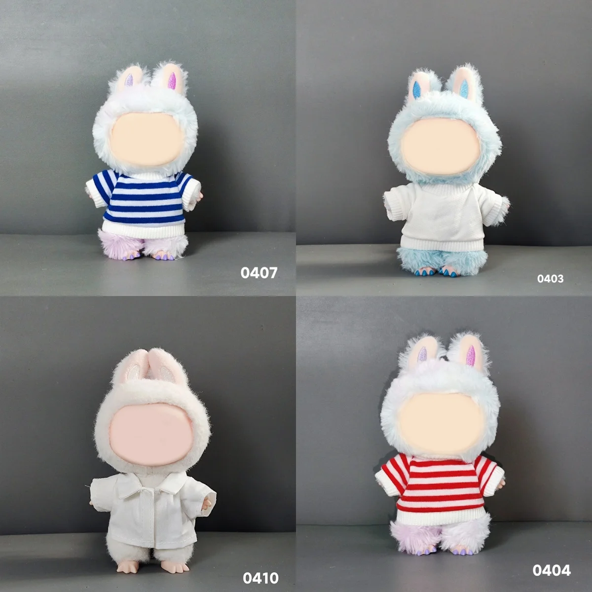 

For 15-17 cm v1v2 Labubu Clothes outfit Labubu Sitting Party Bear Label Scarf Hat Bag Dolls Accessories Cute Decoration