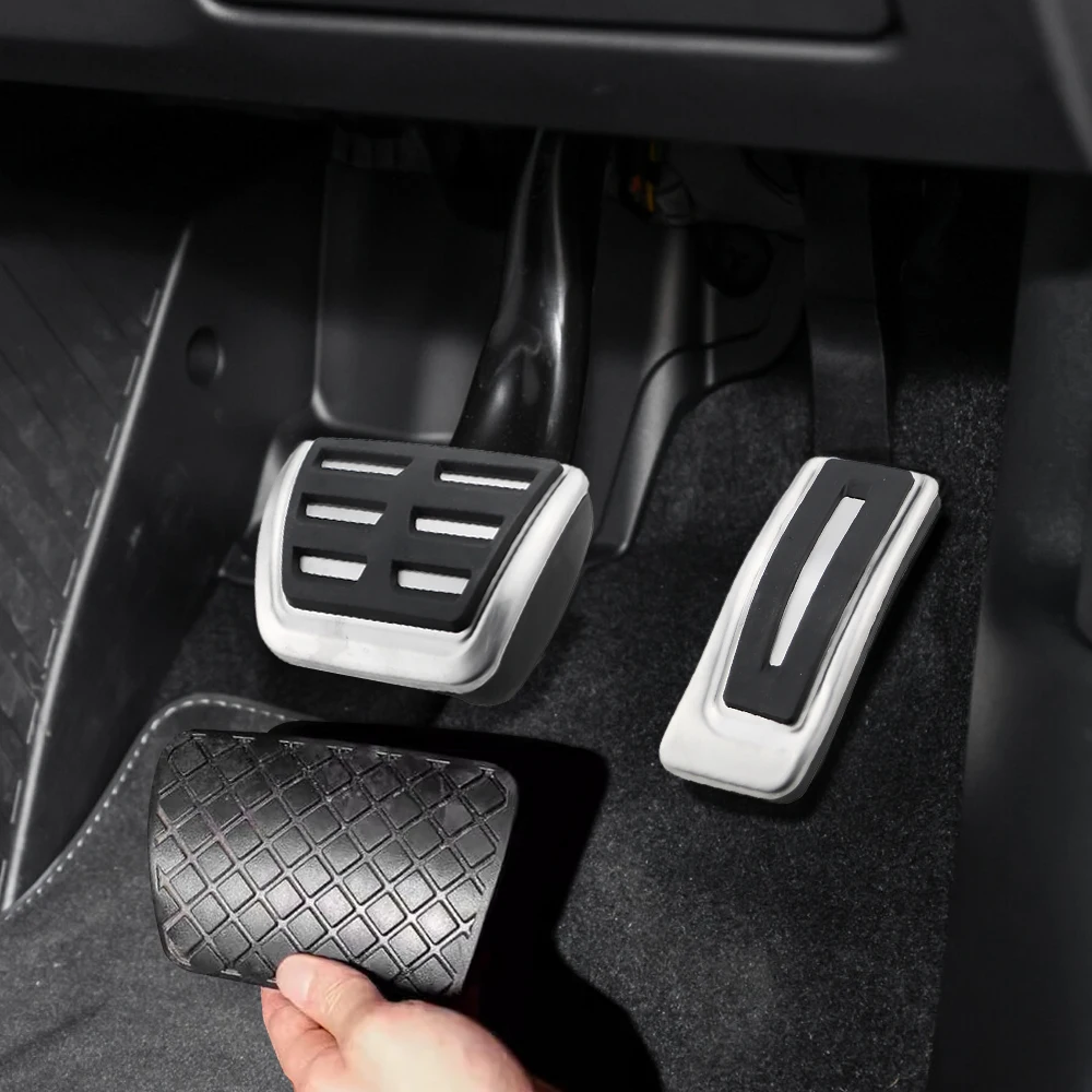 Edelstahl RHD Auto Gas Bremspedal Abdeckungen für Audi A4 B9 A5 A6 C8 A7 A8 D5 Q5L Q7 4M Q8 2017-2025 Innen Zubehör – Detail 4