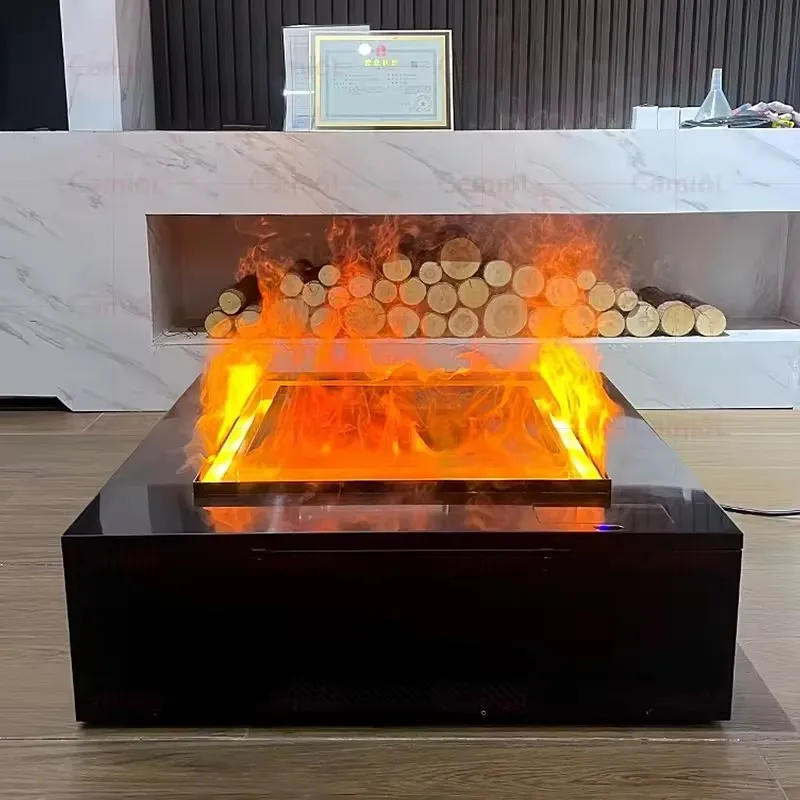 3D Flame Electric Fireplace with Humidifier and Silent Water Mist 960mm Atomization Smart Water Vapor Fireplace