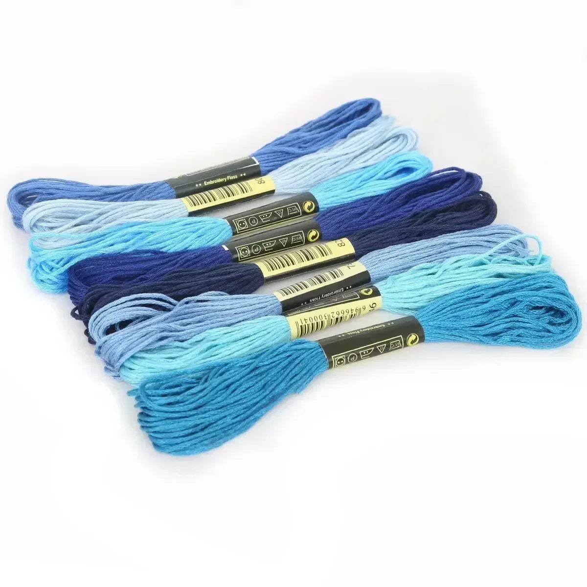8lot 7.5m Silk Line Cotton Cross Stitch Thread Sewing Kit
