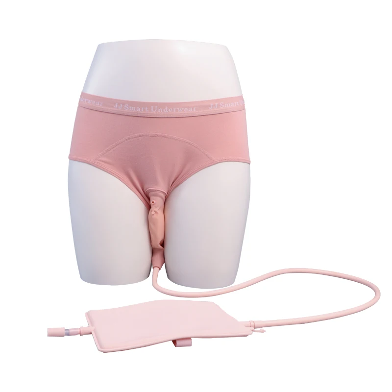 Reusable Female Urinal for Standing Use, Silicone Urine Collector with 1000ml Washable Bag, Breathable Cotton Pee Bottle for Pre