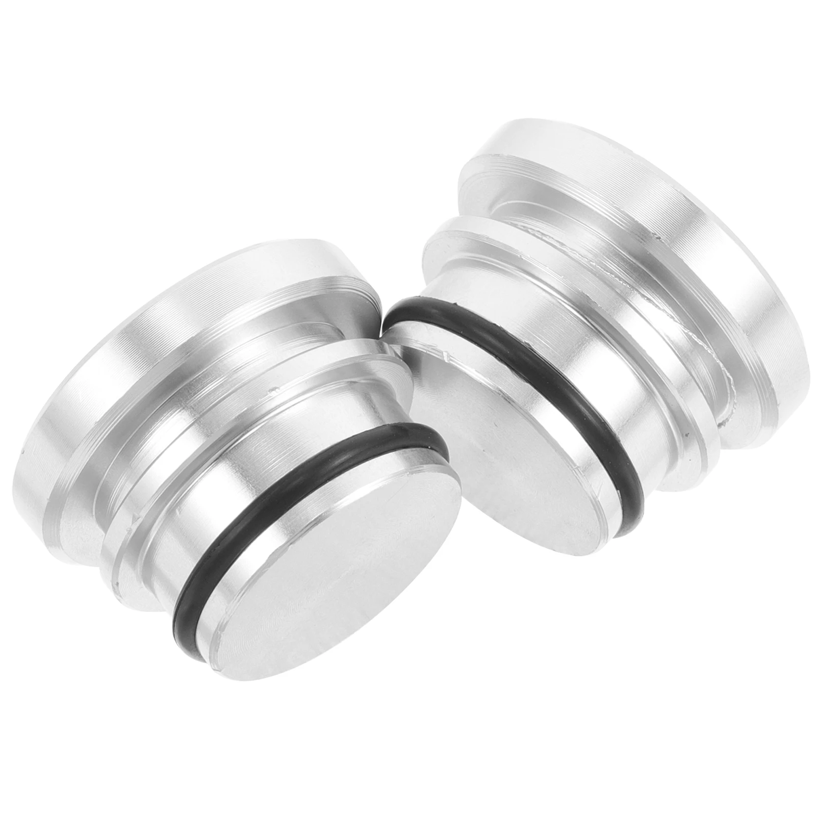 

2Pcs Car Cigarette Lighter Socket Cover Metal Silver Universal Dustproof Waterproof Plug Cap Power Outlet Protector