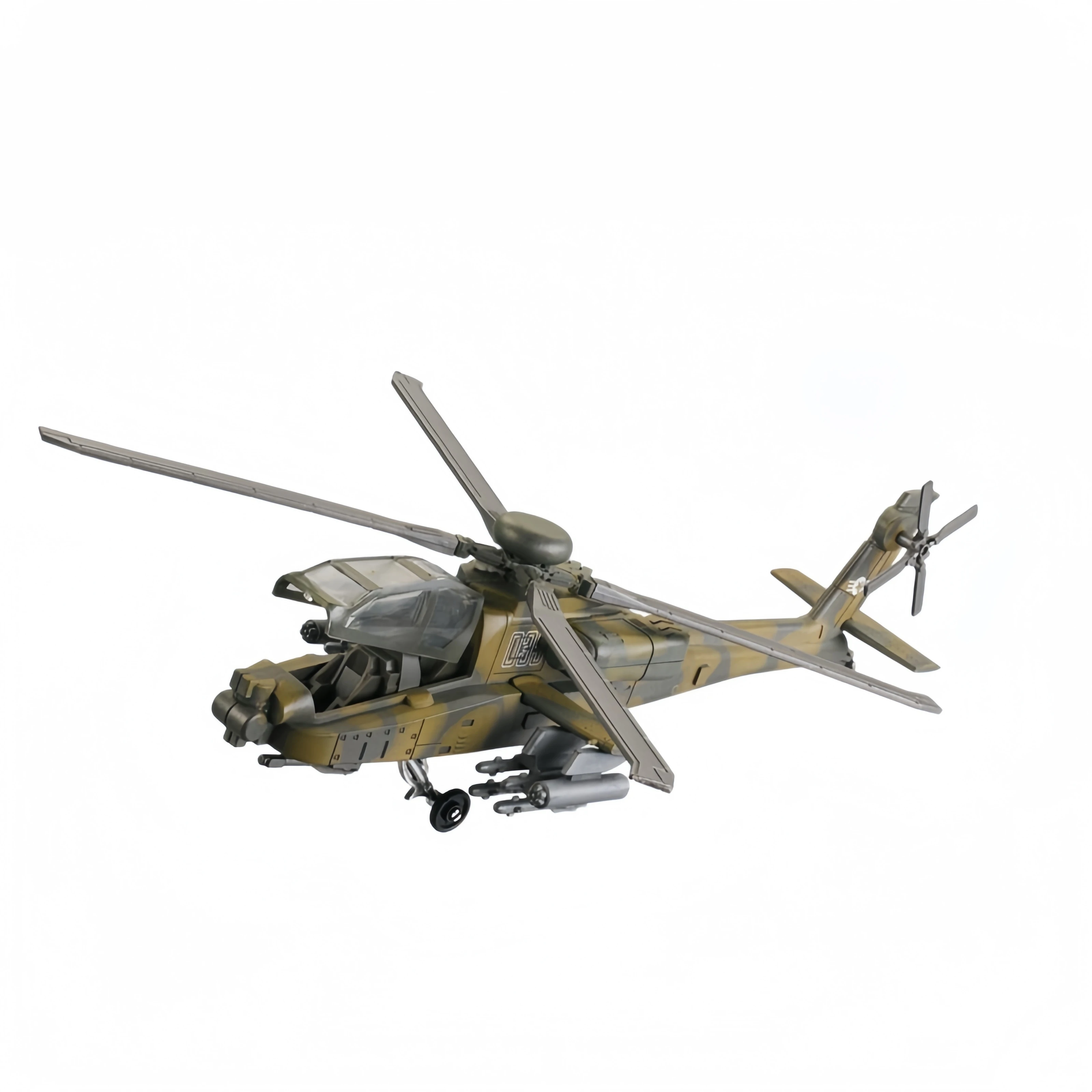 

Модель в масштабе 1:72, военная серия вертолетов, свободно собирается, кабина может открываться, подходит для коллекционирования и подарков.