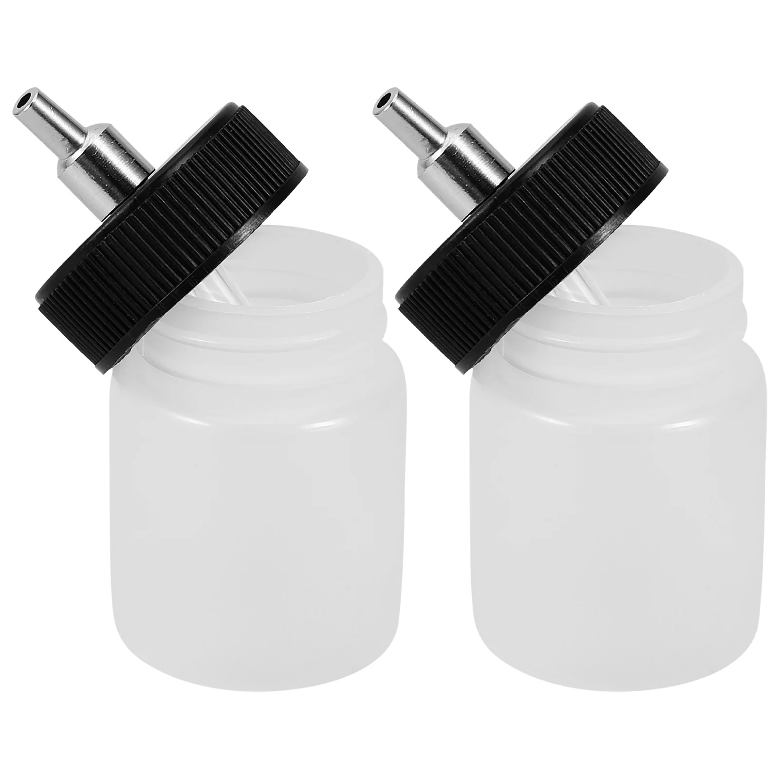 

2pcs Spray Paint Cup For Airbrush Detachable Replaceable Pigment Container Reusable Plastic Clear Cup Painting Accessory Art
