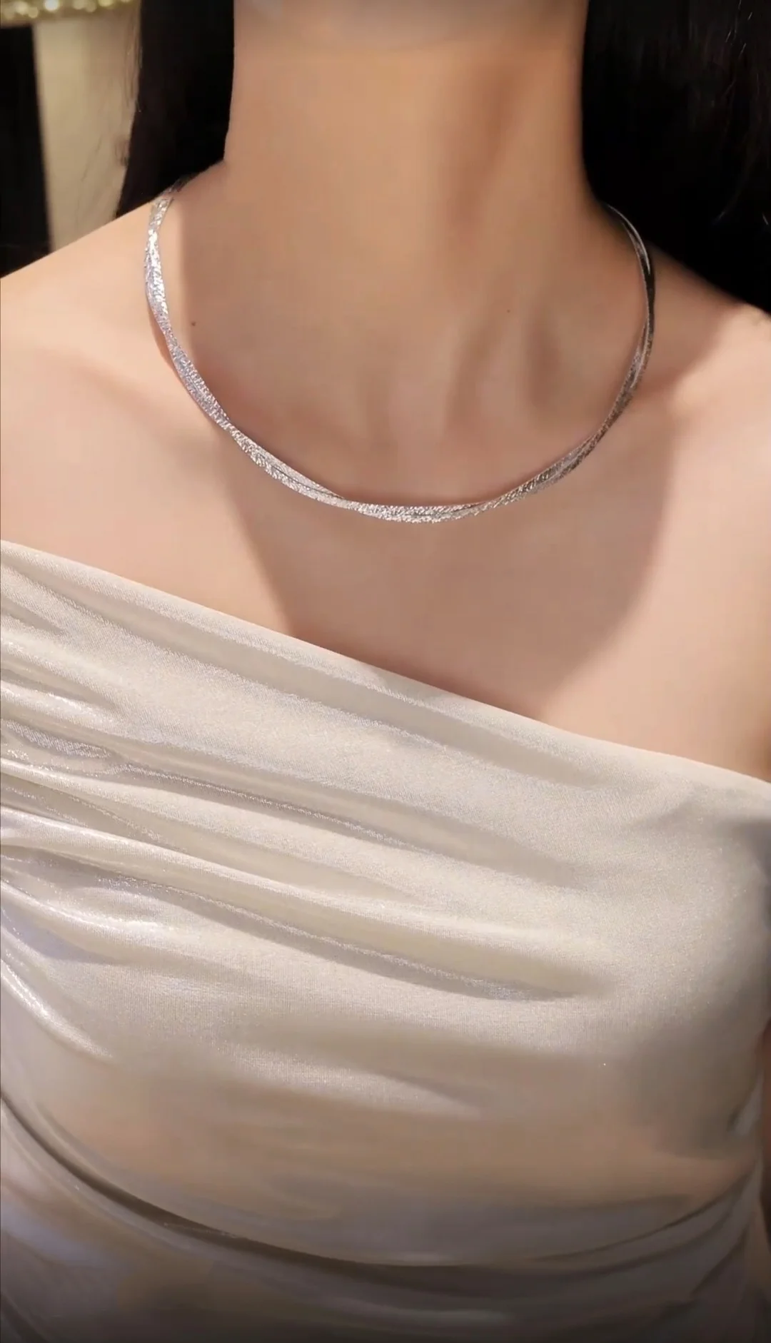 BELLUX Choker 925 Silver Synth - огляд і ціна Layered Necklace Set
