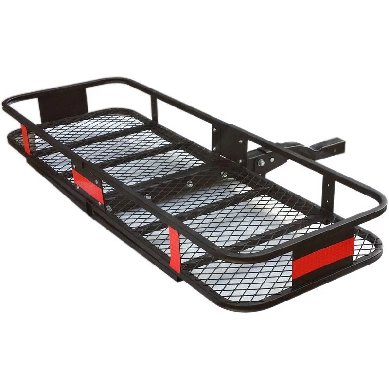 

Universal Folding Rear Luggage Rack 50kg 2" Receiver for SUV Truck ATV 4x4 Black Heavy Duty Carrier Basket​