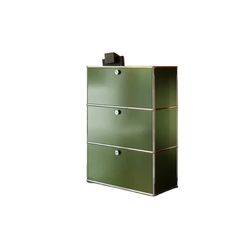 

Medieval USM module cabinet olive green dining side cabinet custom storage storage cabinet shelf living room sofa