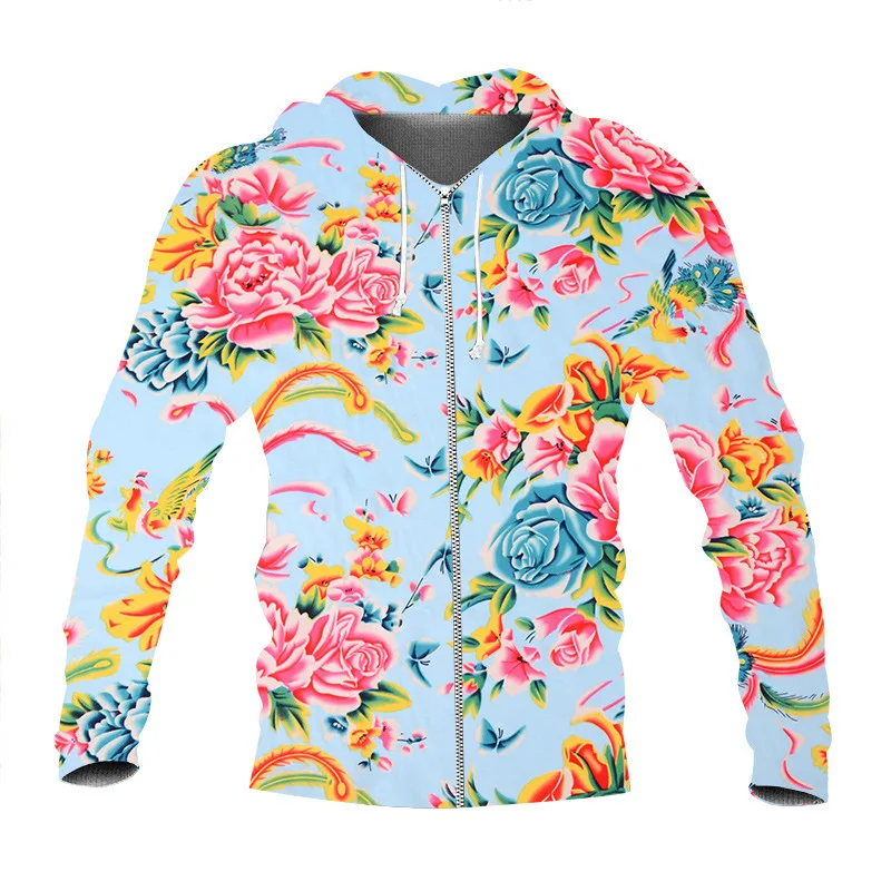 New 3D Printing Large Flower Painted Fashion Men Women Tracksuits Crewneck  Hoodies Plus Size S-7XL Harajuku Four Seasons Casual